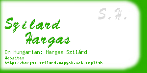 szilard hargas business card